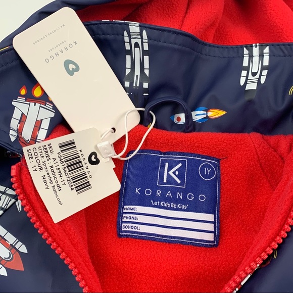 NWT Korango Rain Jacket Rocket Spaceship size 1Y - Picture 6 of 6